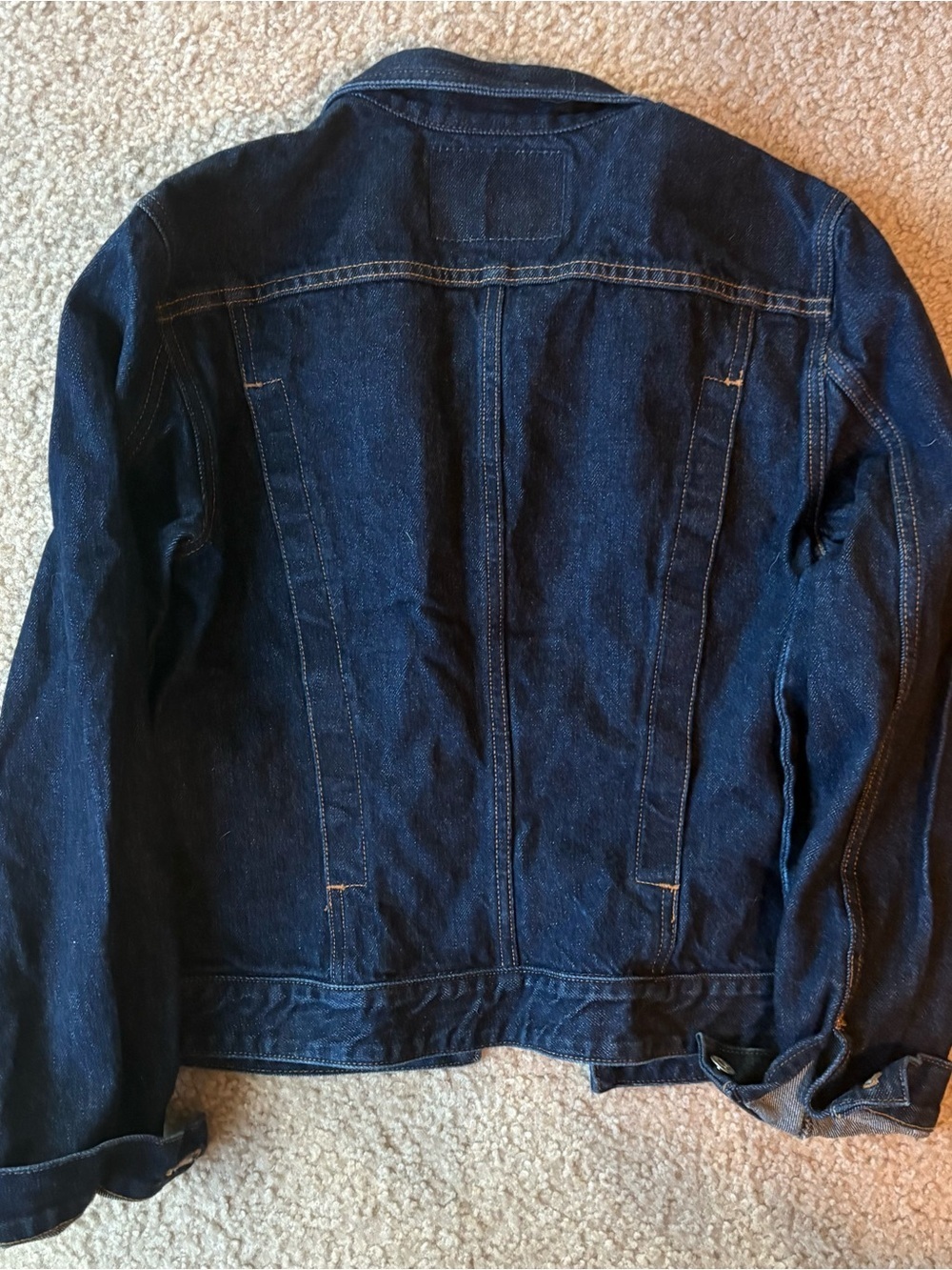 GUESS Indigo Blue Denim Jacket with Contrast Stitching - Picture 4 of 4